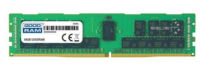 Mémoire RAM 1x 64GB GoodRAM ECC REGISTERED DDR4 4Rx8 2133MHz PC4-17000 RDIMM | W-MEM2133R4Q464G