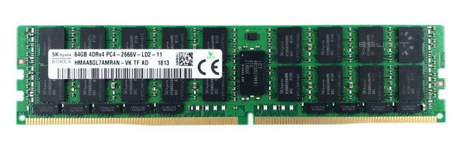 Mémoire RAM 1x 64GB Hynix ECC LOAD REDUCED DDR4 4Rx4 2666MHz PC4-21300 LRDIMM | HMAA8GL7AMR4N-VK 