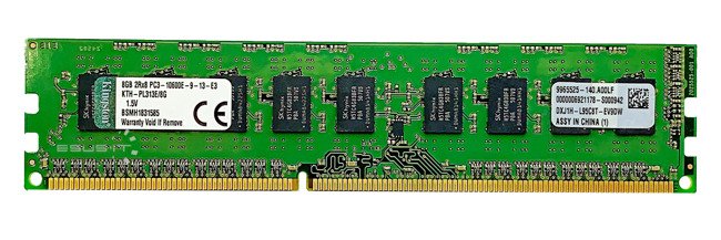 Mémoire RAM 1x 8GB Kingston ECC UNBUFFERED DDR3 1333MHz PC3-10600 UDIMM | KTH-PL313E/8G