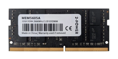 Mémoire RAM 1x 32GB 2-POWER SO-DIMM DDR4 2666MHz PC4-21300 | MEM5605A