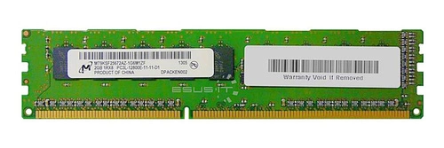 Mémoire RAM 1x 2GB Micron ECC UNBUFFERED DDR3 1600MHz PC3-12800 UDIMM | MT9KSF25672AZ-1G6