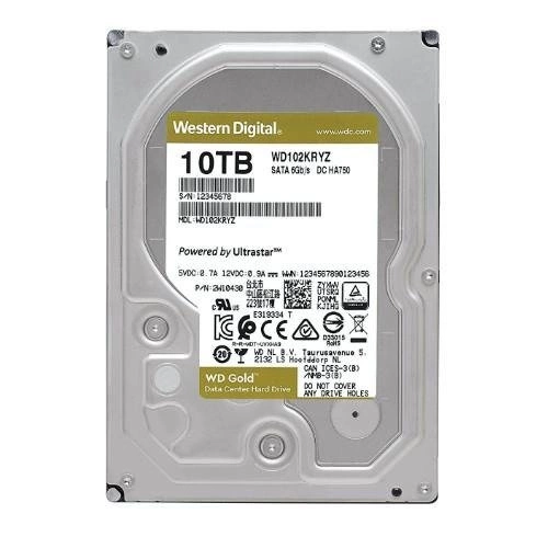 Disque dur Western Digital GOLD 3.5'' HDD 10000GB 7200RPM SATA 6Gb/s 256MB | WD102KRYZ
