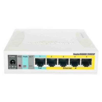 Switch Mikrotik CSS106-1G-4P-1S 5x 10/100/1000