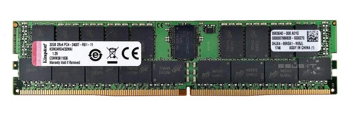 Mémoire RAM 1x 32GB Kingston ECC REGISTERED DDR4 2Rx4 2400MHz PC4-19200 RDIMM | KSM24RD4/32MAI
