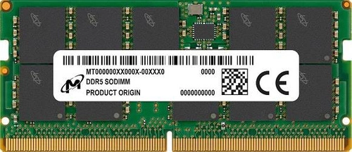 Mémoire RAM 1x 16 GB Micron SO-DIMM ECC DDR5 4800MHz PC5-38400 | MTC10C1084S1TC48BA1R