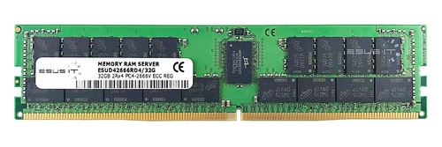 Mémoire RAM 1x 32GB ESUS IT ECC REGISTERED DDR4 2Rx4 2666MHz PC4-21300 RDIMM | ESUD42666RD4/32G