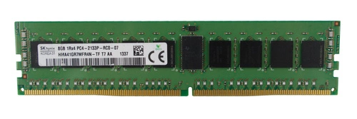 Mémoire RAM 1x 8GB Hynix ECC REGISTERED DDR4 1Rx4 2133MHz PC4-17000 RDIMM | HMA41GR7MFR4N-TF