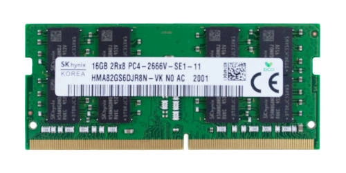 Mémoire RAM 1x 16GB Hynix SO-DIMM DDR4 2666MHz PC4-21300 | HMA82GS6DJR8N-VK