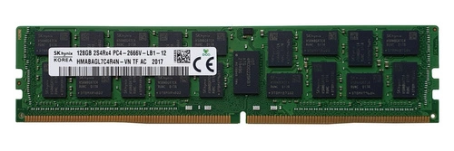 Mémoire RAM 1x 128GB Hynix LOAD REDUCED DDR4 2S4Rx4 2666MHz PC4-21300 LRDIMM | HMABAGL7C4R4N-VN