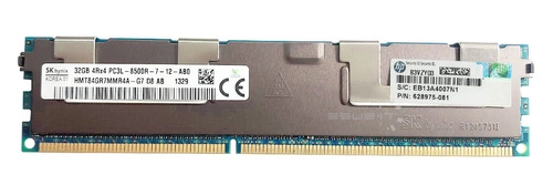 Mémoire RAM 1x 32GB Hynix ECC REGISTERED DDR3 1066MHz PC3-8500 RDIMM | HMT84GR7MMR4A-G7