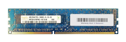 Mémoire RAM 1x 4GB Hynix ECC UNBUFFERED DDR3 2Rx8 1333MHz PC3-10600 UDIMM | HMT351U7BFR8C-H9