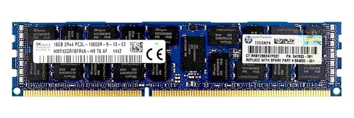 Mémoire RAM 1x 16GB Hynix ECC REGISTERED DDR3 1333MHz PC3-10600 RDIMM | HMT42GR7BFR4A-H9