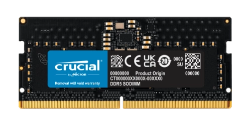 Mémoire RAM 8GB Crucial SO-DIMM DDR5 4800MHz PC5-38400 | CT8G48C40S5