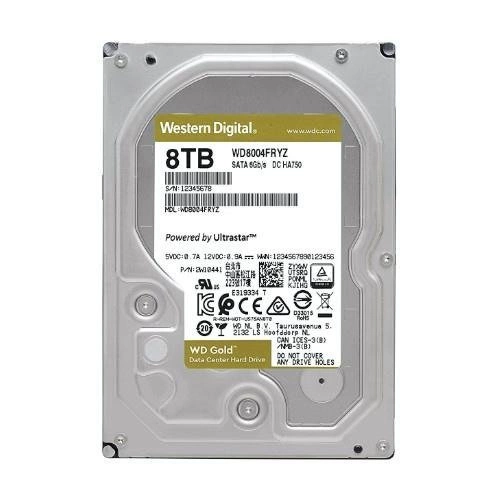 Disque dur Western Digital GOLD 3.5'' HDD 8000GB 7200RPM SATA 6Gb/s 256MB | WD8004FRYZ