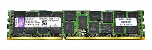 Mémoire RAM 1x 16GB Kingston ECC REGISTERED DDR3 1333MHz PC3-10600 RDIMM | KTD-PE313LV/16G