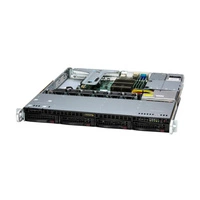 Plateforme serveur Supermicro 1U 511R-M SYS-511R-M Intel x 1 DDR5 x 4 6 x 3.5" SATA/SAS/NVME PSU 1+0