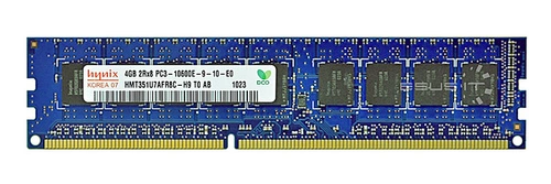 Mémoire RAM 1x 4GB Hynix ECC UNBUFFERED DDR3 1333MHz PC3-10600 UDIMM | HMT351U7AFR8C-H9