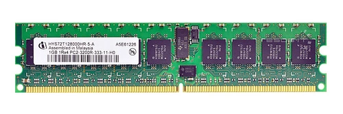 Mémoire RAM 1x 1GB QIMONDA ECC REGISTERED DDR2 400MHz PC2-3200 RDIMM | HYS72T128000HR-5-A