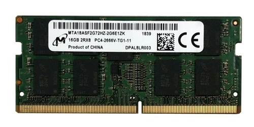 Mémoire RAM 1x 16GB Micron SO-DIMM DDR4 2666MHz PC4-21300 | MTA18ASF2G72HZ-2G6 
