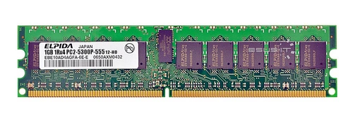Mémoire RAM 1x 1GB Samsung ECC REGISTERED DDR2 667MHz PC2-5300 RDIMM | EBE10AD4AGFA-6E-E