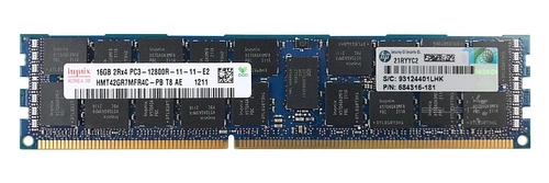 Mémoire RAM 1x 16GB Hynix ECC REGISTERED DDR3 2Rx4 1600MHz PC3-12800 RDIMM | HMT42GR7MFR4C-PB