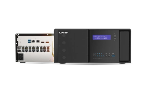 Commutateur QNAP QGD-3014-16PT-8G 14x 1Gb 2x RJ-45/SFP+ 140 W PoE+