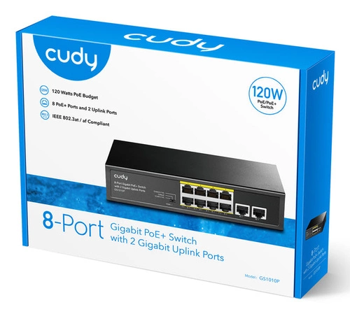 Commutateur Cudy 10x 1Gb 120 W PoE+