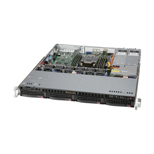 Plateforme serveur Supermicro 1U 510P-M SYS-510P-M Intel x 1 DDR4 x 8 4 x 3.5" SATA/SAS/NVME PSU 1