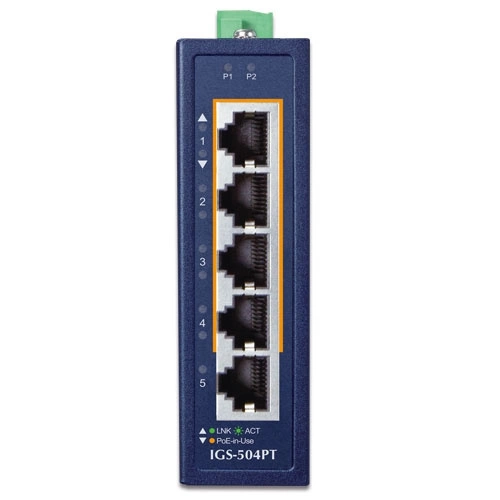 Commutateur Planet IGS-504PT 5x 1Gb 120 W PoE+