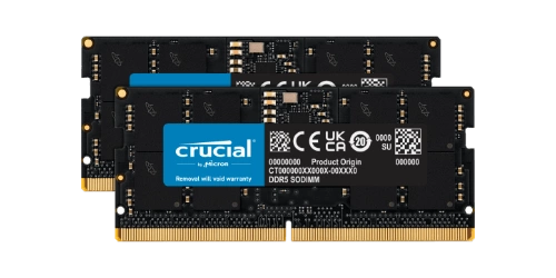 Mémoire RAM 32GB kit (2x 16GB) Crucial SO-DIMM DDR5 4800MHz PC5-38400 | CT2K16G48C40S5