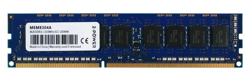 Mémoire RAM 1x 8GB 2-POWER ECC UNBUFFERED DDR3 2Rx8 1333MHz PC3-10600 UDIMM | MEM8304A
