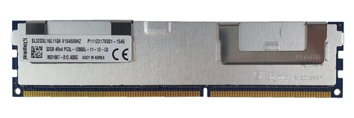 Mémoire RAM 1x 32GB Kingston LOAD REDUCED DDR3 4Rx4 1600MHz PC3-14900 LRDIMM | SL32D3L16L11Q4