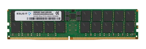 Mémoire RAM 1x 64 GB ESUS IT ECC REGISTERED DDR5 2Rx4 4800MHz PC5-38400 RDIMM | ESUD54800RD4/64G
