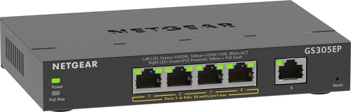 Commutateur Netgear GS305EP-100PES 5x 1Gb 63 W PoE+