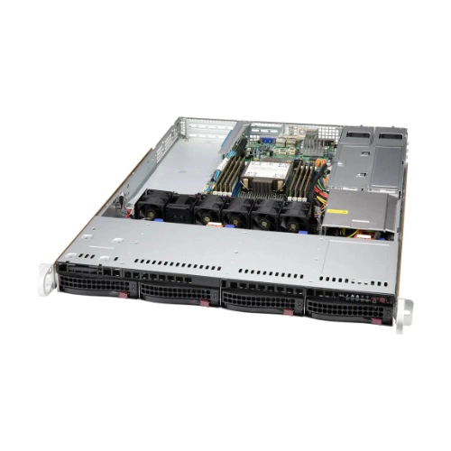 Plateforme serveur Supermicro 1U 510P-WTR SYS-510P-WTR Intel x 1 DDR4 x 8 4 x 3.5" SATA/SAS/NVME PSU 1+1