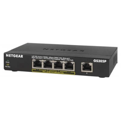 Przełącznik Netgear GS305P-100PES | 128 kB | 10 Gb/s | 5x Port Ethernet