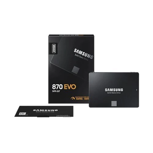 Disque dur SSD Samsung 870 EVO 250GB 2.5'' SATA 6Gb/s TLC | MZ-77E250B/EU