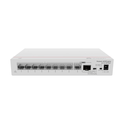 Commutateur Huawei S110-8P2ST 8x 1Gb 1x RJ-45/SFP 124 W PoE