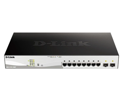 Commutateur D-Link DGS-1210-10MP/E 8x 1Gb 2x SFP 130 W PoE+
