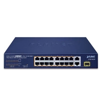 Commutateur Planet FGSD-1821P 16x 100Mb | 1x 1Gb 1x RJ-45/SFP 185 W PoE+
