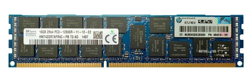 Mémoire RAM 1x 16GB Hynix ECC REGISTERED DDR3 2Rx4 1600MHz PC3-12800 RDIMM | HMT42GR7AFR4C-PB