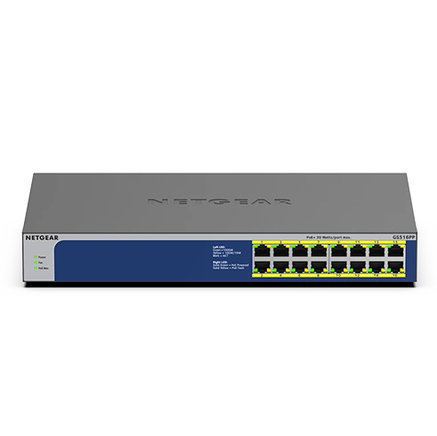 Commutateur Netgear GS516PP-100EUS 16x 1Gb 260 W PoE+