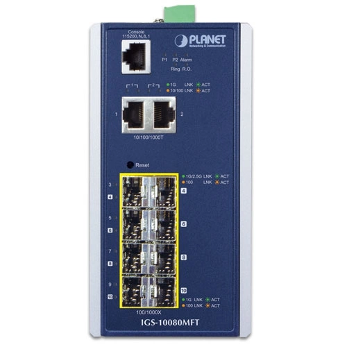 Commutateur Planet IGS-10080MFT 2x 1Gb 6x SFP