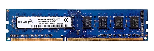 Mémoire RAM 1x 4GB ESUS IT NON-ECC UNBUFFERED DDR3 1600MHz PC3-12800 UDIMM | ESUD31600UD8/4G