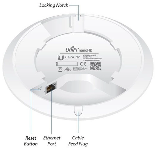 Point d'accès Ubiquiti UAP-NANOHD-3 2,4 GHz | 5 GHz 1733 Mbps 802.11a/b/g/n/ac-wave2