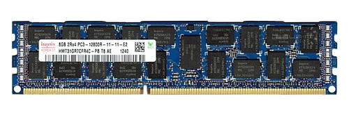 Mémoire RAM 1x 8GB Hynix ECC REGISTERED DDR3 1600MHz PC3-12800 RDIMM | HMT31GR7CFR4C-PB