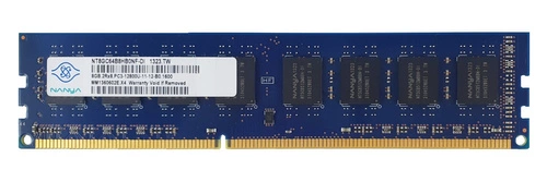 Mémoire RAM 1x 8GB Nanya NON-ECC UNBUFFERED DDR3 1600MHz PC3-12800 UDIMM | NT8GC64B8HB0NF-DI