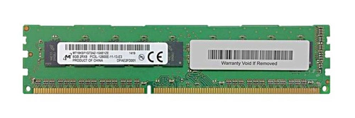 Mémoire RAM 1x 8GB Micron ECC UNBUFFERED DDR3 1600MHz PC3-12800 UDIMM | MT18KSF1G72AZ-1G6