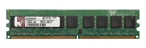 Mémoire RAM 1x 2GB Kingston ECC UNBUFFERED DDR2 800MHz PC2-6400 UDIMM | KWM553-ELC