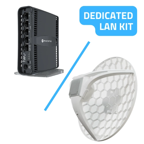 Kit Mikrotik dédié à la mise en place d'un réseau local sur un site distant